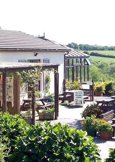 The restaurant and outside seating area at Cwm Deri Vineyard, Narberth.