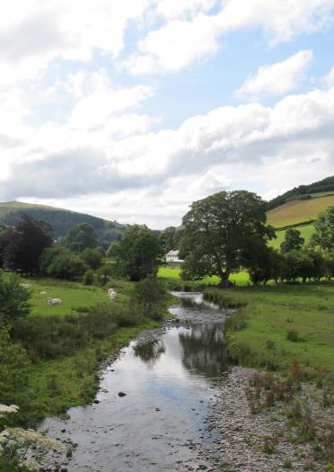 River Ceiriog in the countryside.