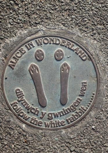 Image of an Alice Town Trail sign on the floor