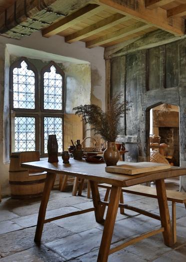 The medieval kitchen at Tretower Court