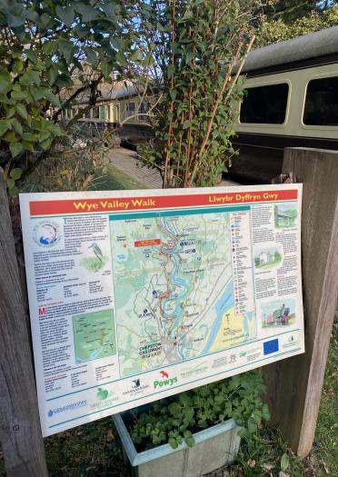 An infoboard showing maps.