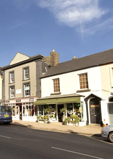 A high street full of shops.