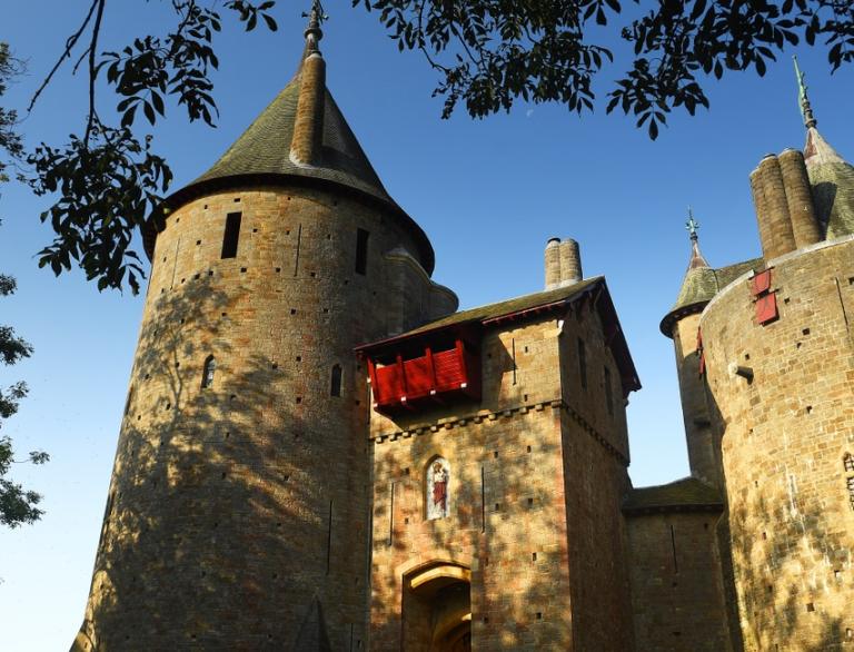 The entrance leading to a fairytale castle.