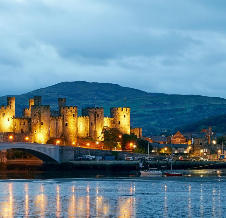 Conwy Castle at dusk