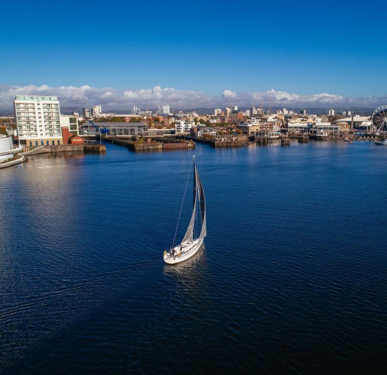 Sailing in Cardiff Bay