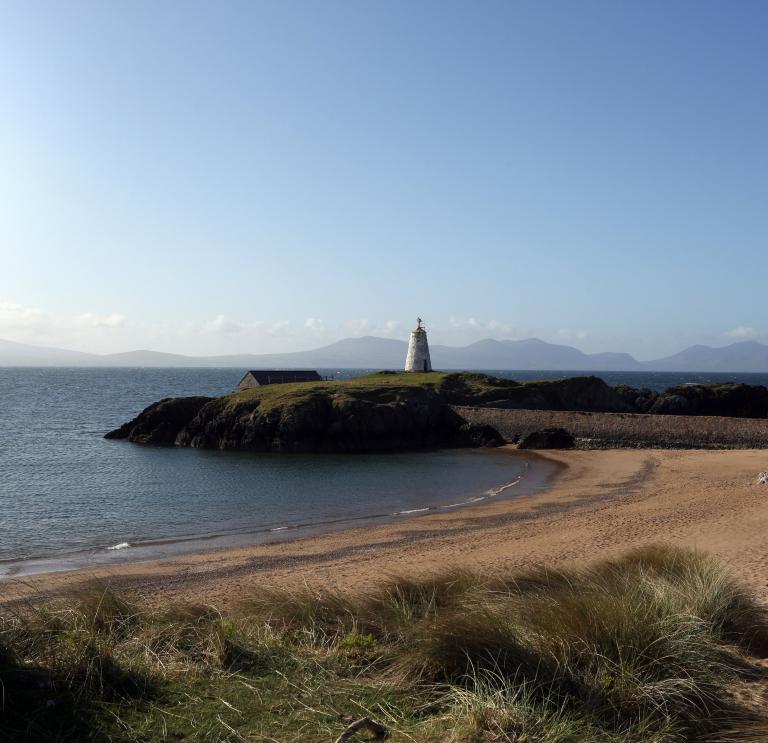 Beach with a lighthouse