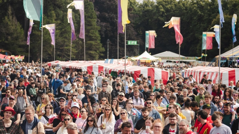 crowd at festival.