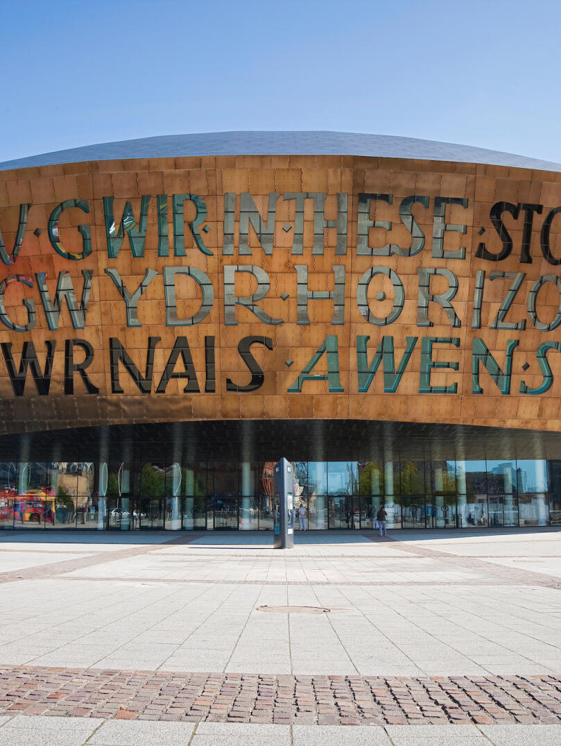 Front des Wales Millennium Centre.