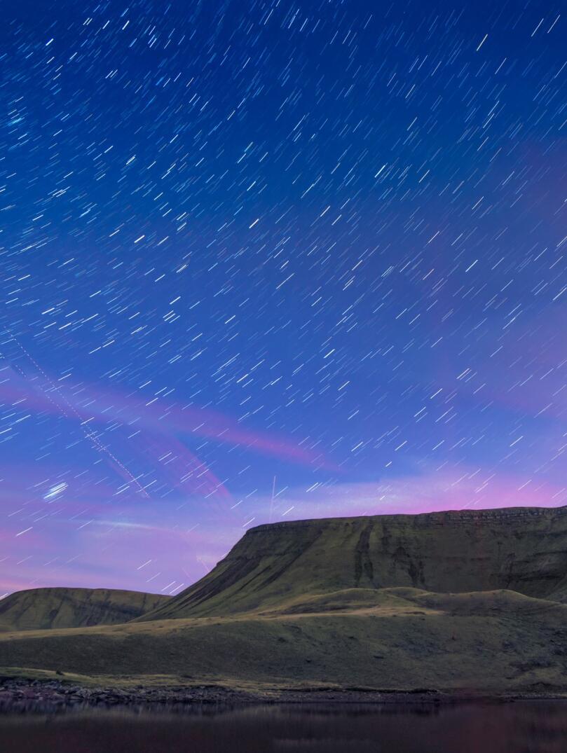 An image of stars over the Carmarthenshire fans
