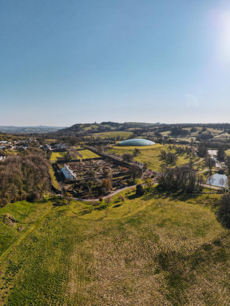 Ariel view of the National Botanic Garden of Wales