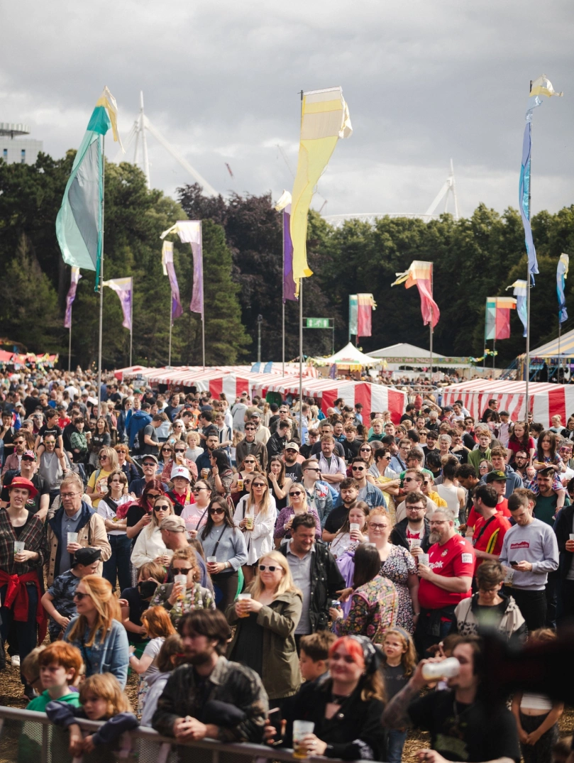 crowd at festival.