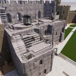 Artist impression of King's Gate developments at Caernarfon Castle.