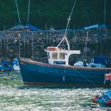 Fishing boat in harbour.