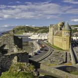 Promenade and Old College Yr Hen Goleg Aberystwyth Ceredigion Mid Wales Coast Towns and Villages