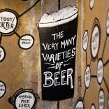  Wall art describing the many types of beer.