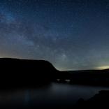 Night time photo of the sky in the Elan Valley