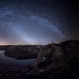 The Milky Way forming an arch in the night sky over the Elan Valley