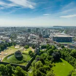 aerial view of Cardiff.
