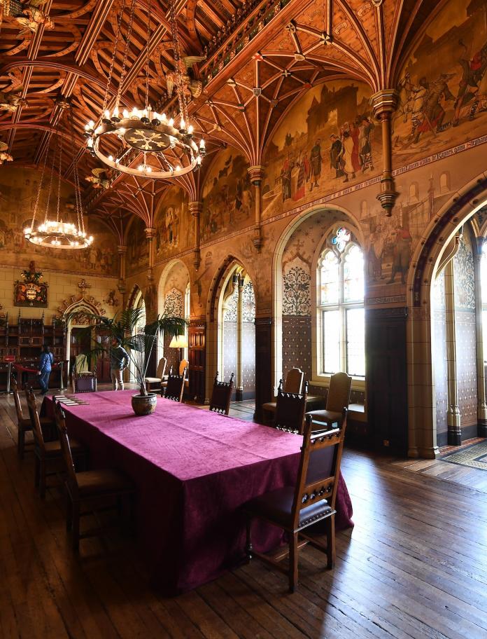 Bankettsaal im Cardiff Castle.
